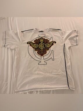 COOGI White Short-Sleeve Tee with Gold & Black Crest